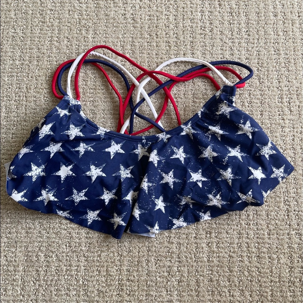 Red White and Blue bikini top